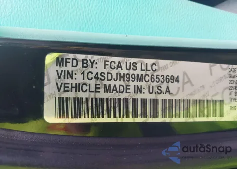 2021 Dodge Durango Srt Hellcat Awd from USA, damaged, VIN 1C4SDJH99MC683083